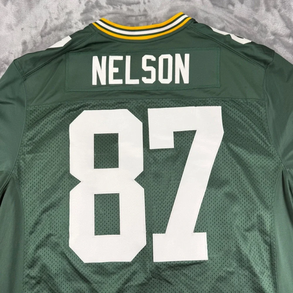 Nike Green Bay Packers Jordy Nelson 87 Jersey Mens XXL Green NFL On Field FA12